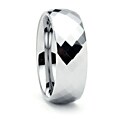 Tungsten Carbide Diamond Shape Faceted Ring