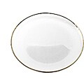 GILT 24K SILVER RIM SET OF 4 CHARGER PLATES by ARDA GLASSWARE