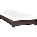 Metro Brown Faux Leather Twin Bed