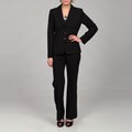 Tahari Women's Black/ White Pinstripe Pant Suit