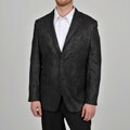 U&I Men's Big and Tall Faux Leather Nap Blazer