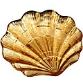 Ardra Glassware Clam Amber/Silver Plated Side Plates (Set of 4)