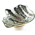 Ardra Glassware Clam Pearl/Silver Plated Large Bowl