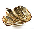 Arda Glassware Clam Silver/Amber Plated Bowls (Medium)