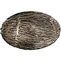 Arda Glassware Wild Cat Black/Silver Gilded Round Platter
