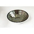 Arda Glassware Pearl Smoke/Silver Plated Indivifual Plates (Set of 4)