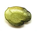 Palm Green Degraded (Set-4) Small Leaf Plates by Arda Glassware