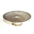 Pearl/ Silver Plated Large Footed Cake Tray by 'Arda Glassware'