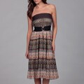 Lapis Women's Brown Combo Skirt