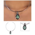 Sterling Silver 'Sea Goddess' Turquoise Choker (Mexico)