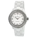 Peugeot Women's Swiss Ceramic Crystal White Dial Watch