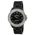 Peugeot Women's Swiss Ceramic Crystal Black Dial Watch