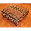 Handmade Kilim Square Ottoman