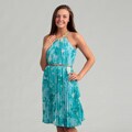 Calvin Klein Women's Calypso Pleated Belted Dress