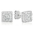 Princess-cut Square Cubic Zirconia Earrings