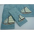 Sherry Kline 'Fair Harbor' Velour 3-piece Bath Towel Set