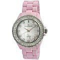 Peugeot Women's Swiss Pink Ceramic Crystal Bezel Watch