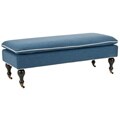 Mansfield Blue Pillowtop Ottoman