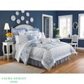 Laura Ashley 'Sophia' Full/Queen size White/Blue 3-Piece Duvet Cover Set