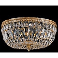 Crystal 2-light Flush with Olde Brass Finish