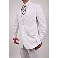Ferrecci's Men's White Two-button Slim Fit Three-piece Suit