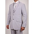Ferrecci's Men's Grey Two-button Slim Fit Three-piece Suit