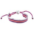 La Preciosa Silverplated Heart and Beads Friendship Bracelet