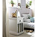 Interior White One Drawer Nightstand