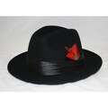 Ferrecci Men's Black Stingy Fedora Hat