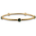 ELYA Designs Goldtone Green Crystal Bangle Bracelet