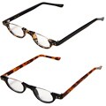Hot Optix Men's Retro Oval Half-rim Reading Glasses