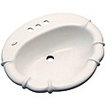 Madison Collection Addison Series White Drop-in Bathroom Sink