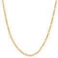 14k Rose Gold 22-inch Fancy Figaro Link Chain
