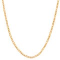 14k Rose Gold 24-inch Fancy Figaro Link Chain