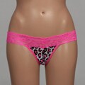 Rene Rofe Women's Neon Animal Print Thong Panty (Set of 6)