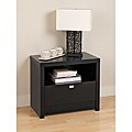 Valhalla Designer Series Black 1-Drawer Nightstand