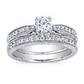 14k White Gold 1ct TDW Diamond Bridal Ring Set (H-I, I2-I3)
