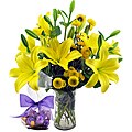 Sweets in Bloom 'Easter Sunrise' Flower Bouquet with Godiva Gift Bag