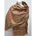 Selection Privee Paris Olive Red Susan Paisley Silk-blend Wrap