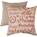 Pillow Perfect Decorative Linen/ Red French Laundry Square Toss Pillow
