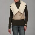 Gossip Girl Women's Faux Sheep Skin Vest