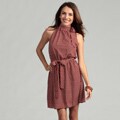 Gossip Girl Women's Halter Dress w/Tie At Waist