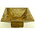 Mango Wood Single-leg Square Bowl (Thailand)