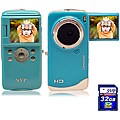 SVP Turquoise High Definiton Digital Camcorder with 32GB SD Card