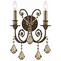 Crystorama Regis 2-Light English Bronze Wall Sconce