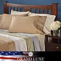 Grand Luxe Egyptian Cotton Sateen 300 Thread Count Scroll California King-size Deep Pocket Sheet Set