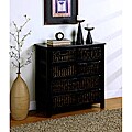 Distressed Black Basket Drawer Chest