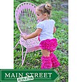 Mia Belle Baby Hot Pink Lace Ruffled Bloomers and Leg Warmer Set