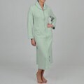 La Cera Women's Long Sleeve Patch Pocket Zip-front Robe
