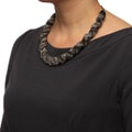 Kenneth Jay Lane Silvertone and Gunmetal Chain Necklace